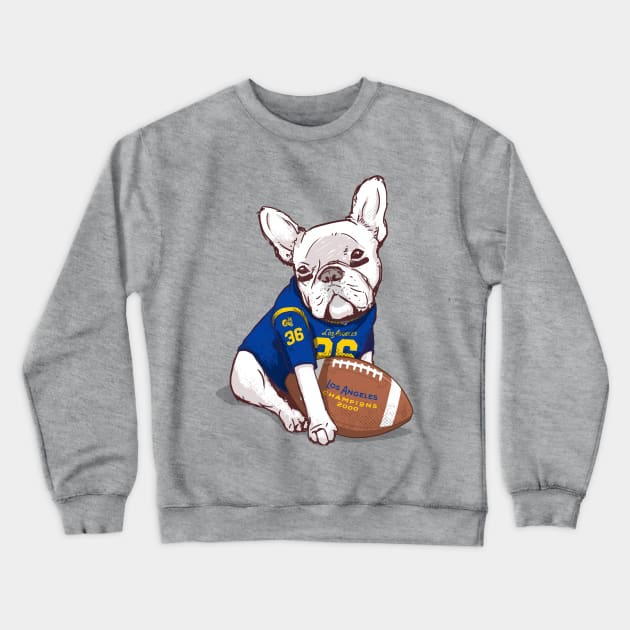 Los Angeles Football Bulldog T-Shirt Crewneck Sweatshirt by flowwestprintandapparel